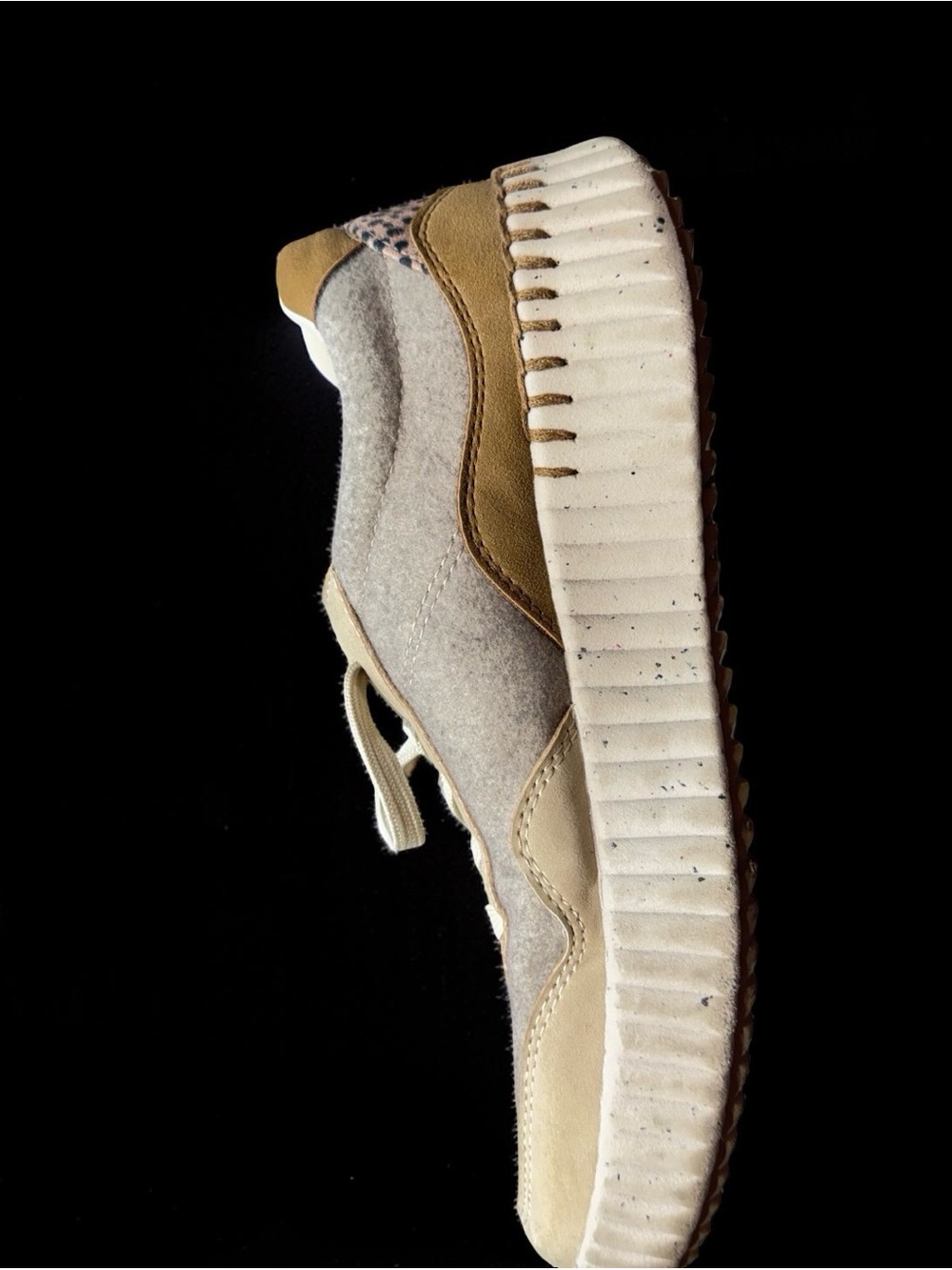 Bobs Women’s Casual Lace-Up Sneakers in Beige - Picture 2 of 3